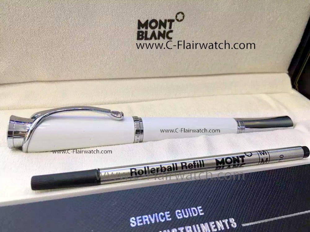 Buy Fake Mont Blanc Princesse Monaco White Resin Fineliner Pen